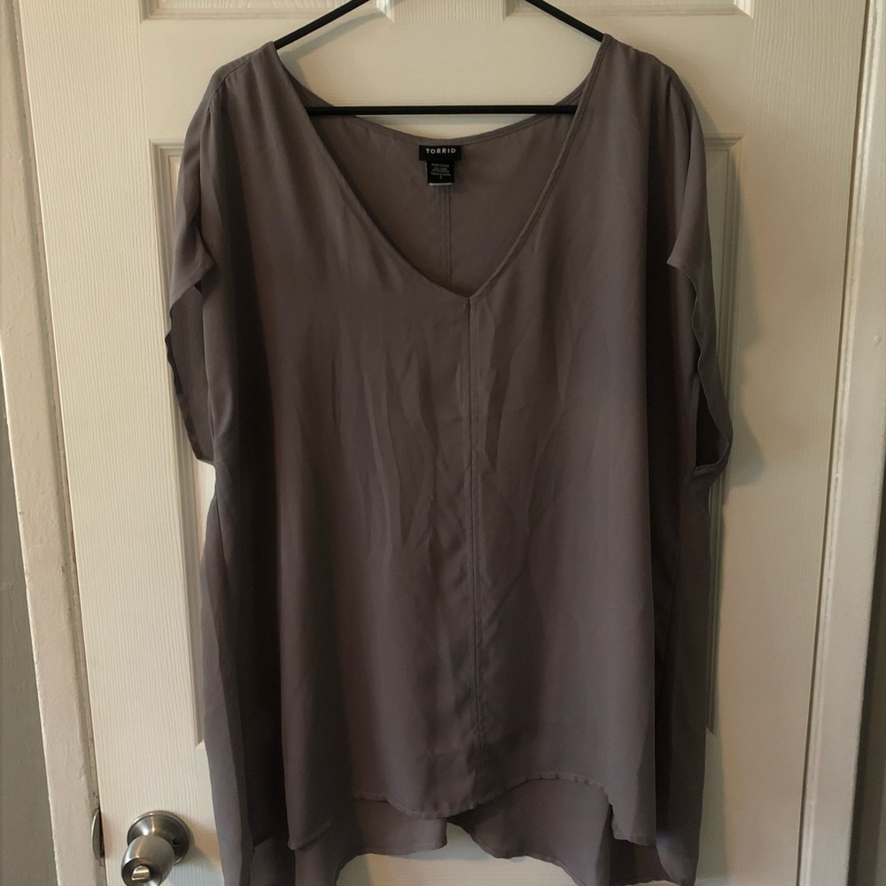 Grey Torrid Swing Blouse